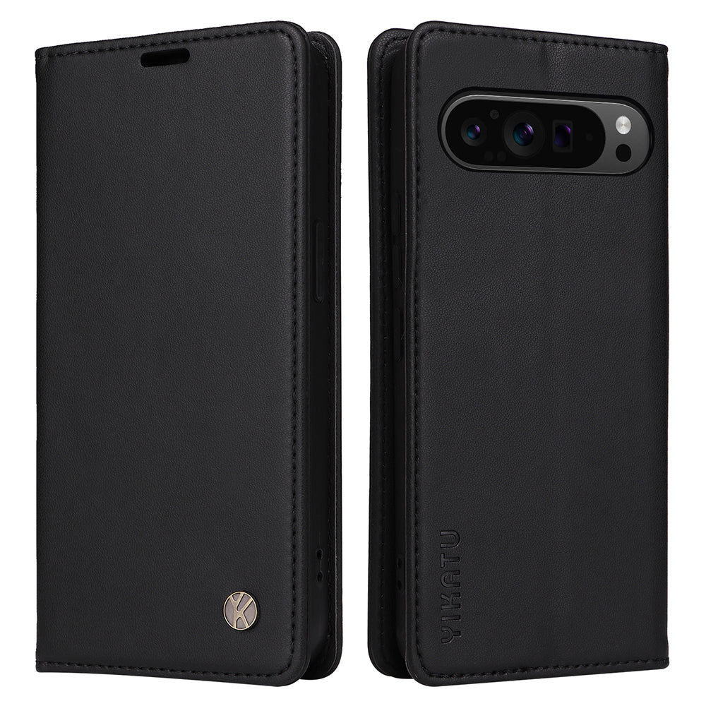 YIKATU YK-001 For Google Pixel 9 Pro Phone Case Magnetic Closure PU Leather Flip Cover YIKATU YK-001 For Google Pixel 9 Pro Phone Case Magnetic Closure PU Leather Flip Cover
